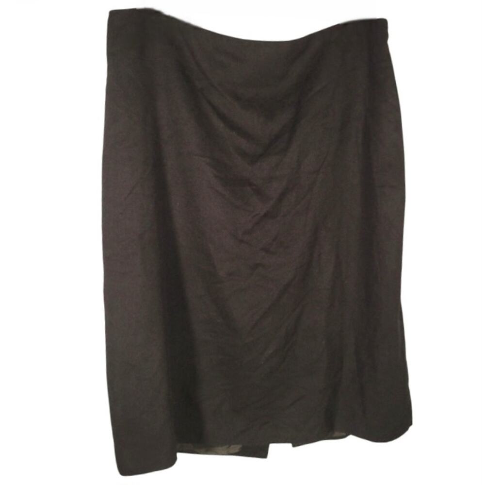 Luciano Barbera Italy 100% Wool Black Lined Pencil Skirt Women US 10 IT 46